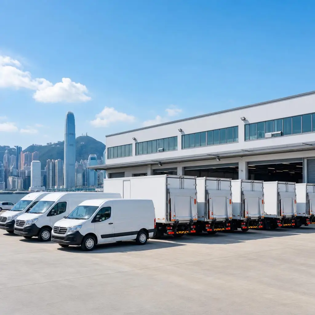 Truck Mart 車場，多架客貨Van同貨車整齊排列